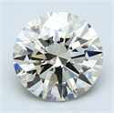 2.13 Carats, Round Diamond with Excellent Cut, H Color, VS2 Clarity and Certified by EGL