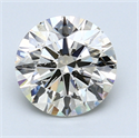2.25 Carats, Round Diamond with Excellent Cut, G Color, SI1 Clarity and Certified by EGL