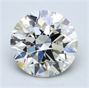 2.01 Carats, Round Diamond with Excellent Cut, G Color, SI1 Clarity and Certified by EGL