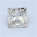 1.01 Carats, Princess Diamond with  Cut, E Color, SI1 Clarity and Certified by EGL