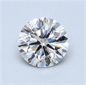 0.90 Carats, Round Diamond with Excellent Cut, D Color, SI1 Clarity and Certified by EGL