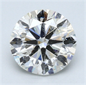 1.70 Carats, Round Diamond with Excellent Cut, E Color, SI1 Clarity and Certified by EGL