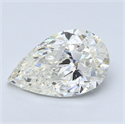2.53 Carats, Pear Diamond with  Cut, F Color, SI1 Clarity and Certified by EGL