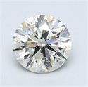 1.08 Carats, Round Diamond with Excellent Cut, G Color, SI2 Clarity and Certified by EGL