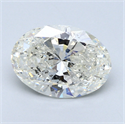3.03 quilates, Ovalado Diamante , Color G, claridad SI1 y certificado por EGL INT 
