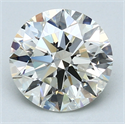 2.51 quilates, Redondo Diamante , Color G, claridad VVS2 y certificado por EGL INT 