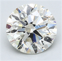 2.50 quilates, Redondo Diamante , Color G, claridad VS2 y certificado por EGL INT 