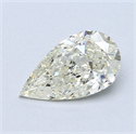 1.01 Carats, Pear Diamond with  Cut, H Color, SI1 Clarity and Certified by EGL