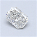 0.71 Carats, Radiant Diamond with  Cut, D Color, SI1 Clarity and Certified by EGL