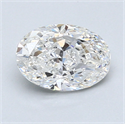 1.21 quilates, Ovalado Diamante , Color D, claridad SI1 y certificado por EGL INT 