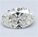 2.01 quilates, Ovalado Diamante , Color F, claridad SI2 y certificado por EGL INT 