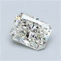 0.96 Carats, Radiant Diamond with  Cut, F Color, VVS2 Clarity and Certified by EGL