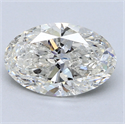 2.51 quilates, Ovalado Diamante , Color E, claridad SI1 y certificado por EGL INT 