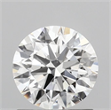 Lab Grown Diamond 1.08 Carats, Round with Ideal Cut, D Color, VVS2 Clarity and Certified by IGI