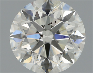 Picture of Natural Diamond 0.90 Carats, Round with Excellent Cut, K Color, I1 Clarity and Certified by GIA