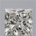 Natural Diamond 0.81 Carats, Princess with  Cut, J Color, VVS2 Clarity and Certified by GIA
