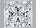 Natural Diamond 1.80 Carats, Princess with  Cut, G Color, VS1 Clarity and Certified by GIA