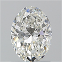 Natural Diamond 1.20 Carats, Oval with  Cut, H Color, VVS1 Clarity and Certified by GIA