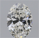 Natural Diamond 0.51 Carats, Oval with  Cut, H Color, VVS1 Clarity and Certified by GIA
