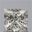 Natural Diamond 0.72 Carats, Princess with  Cut, H Color, VVS1 Clarity and Certified by IGI