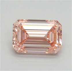Picture of Lab Grown Diamond 1.51 Carats, Emerald with  Cut, Fancy Intense Pink Color, VVS2 Clarity and Certified by IGI
