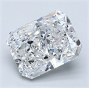 Natural Diamond 5.02 Carats, Radiant with  Cut, D Color, VS1 Clarity and Certified by GIA