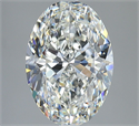 Natural Diamond 3.51 Carats, Oval with  Cut, H Color, VS1 Clarity and Certified by GIA