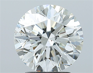 Picture of Natural Diamond 2.50 Carats, Round with Excellent Cut, I Color, SI1 Clarity and Certified by GIA