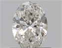 Natural Diamond 0.51 Carats, Oval with  Cut, I Color, SI2 Clarity and Certified by GIA