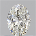 Natural Diamond 0.51 Carats, Oval with  Cut, H Color, VVS2 Clarity and Certified by GIA