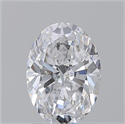 Natural Diamond 1.50 Carats, Oval with  Cut, D Color, SI2 Clarity and Certified by GIA
