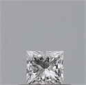 Natural Diamond 0.23 Carats, Princess with  Cut, D Color, VS2 Clarity and Certified by GIA
