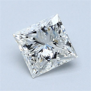 Foto Diamante Natural 1.00 quilates, Princesa , Color H, claridad VS2 y certificado GIA de