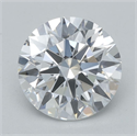 Lab Grown Diamond 1.07 Carats, Round with Ideal Cut, D Color, VVS2 Clarity and Certified by IGI