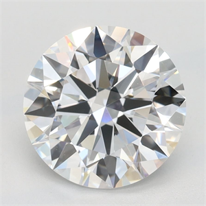 Picture of Lab Grown Diamond 2.16 Carats, Round with Ideal Cut, E Color, IF Clarity and Certified by IGI