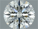 Natural Diamond 0.50 Carats, Round with Excellent Cut, H Color, VVS2 Clarity and Certified by IGI