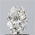 Natural Diamond 0.62 Carats, Oval with  Cut, H Color, SI1 Clarity and Certified by GIA