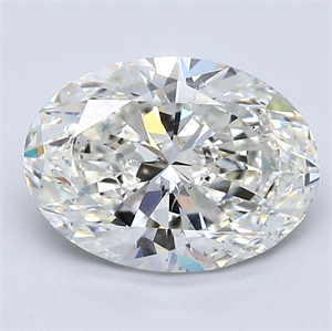 Picture of Natural Diamond 2.00 Carats, Oval with  Cut, H Color, SI1 Clarity and Certified by GIA