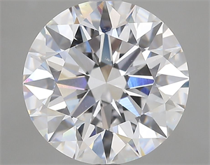 Picture of Lab Grown Diamond 4.07 Carats, Round with Ideal Cut, D Color, VVS2 Clarity and Certified by IGI