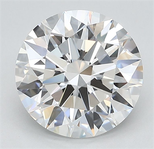 Picture of Lab Grown Diamond 2.80 Carats, Round with Ideal Cut, D Color, VVS1 Clarity and Certified by IGI