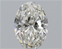 Natural Diamond 0.53 Carats, Oval with  Cut, H Color, VS2 Clarity and Certified by GIA