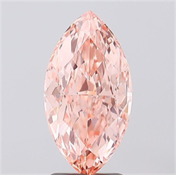 Picture of Lab Grown Diamond 3.03 Carats, Marquise with  Cut, Fancy Intense Pink Color, VVS2 Clarity and Certified by IGI
