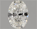 Natural Diamond 0.54 Carats, Oval with  Cut, H Color, VVS1 Clarity and Certified by GIA