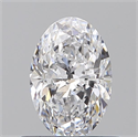 Natural Diamond 0.53 Carats, Oval with  Cut, D Color, VS1 Clarity and Certified by GIA