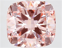 Picture of Lab Grown Diamond 5.07 Carats, CUSHION MODIFIED with  Cut, Fancy Intense Pink Color, VS1 Clarity and Certified by IGI