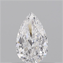Natural Diamond 0.50 Carats, Pear with  Cut, D Color, VS2 Clarity and Certified by GIA