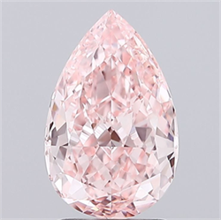 Picture of Lab Grown Diamond 2.05 Carats, Pear with  Cut, Fancy Vivid Pink Color, VVS2 Clarity and Certified by IGI