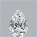 Natural Diamond 0.55 Carats, Pear with  Cut, E Color, VS2 Clarity and Certified by GIA