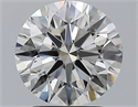 Natural Diamond 2.81 Carats, Round with Excellent Cut, H Color, VVS2 Clarity and Certified by GIA