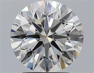 Picture of Natural Diamond 2.81 Carats, Round with Excellent Cut, H Color, VVS2 Clarity and Certified by GIA